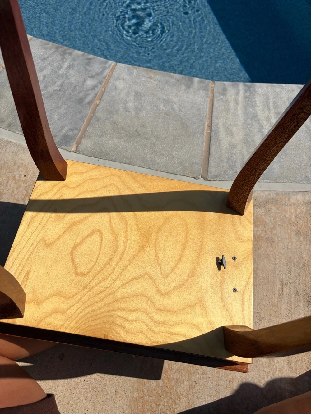 Artisan Inlay Accent Table - Brown & Cream